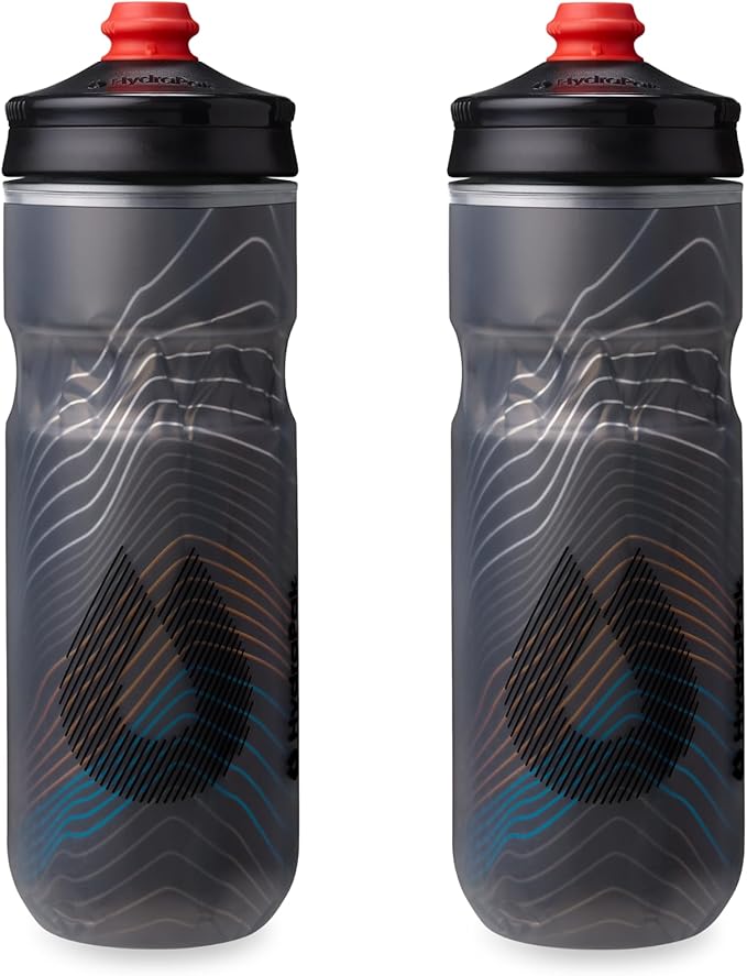 HydraPak Polar Surge Insulated Bike Water Bottle 2-Pack (20oz or 24oz) - High Flow, Fits Most Bike Cages, For Cycling & Sports | Insulated, 2-Pack, High Flow, Fits Most Bike Cages, For Cycling & Sports