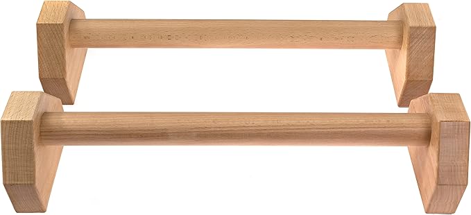 Driven | Professional Large Beech Wooden Parallettes | Calisthenics | Push Up Bars | Anti Slip Base | Gym Gear Workout Portable Crossfit