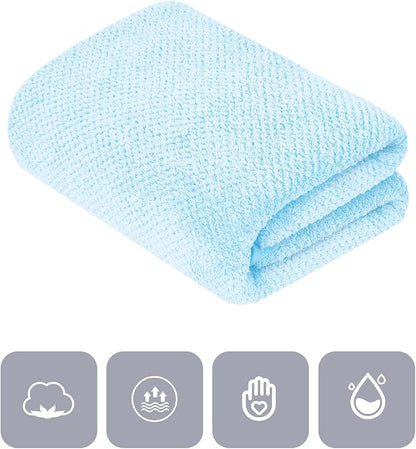 2 Pack Oversized Bath Towel Set 35in x 70in Bath Sheets for Shower Pool Beach Bathroom Super Absorbent Soft Quick Dry Blue Towels(2PCS Blue)