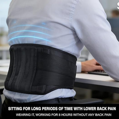 Back Brace for Lower Back Pain & Sciatica Relief, Lumbar Support Belt with 5 Reinforced Stays for Herniated Disc, Scoliosis, Arthritis, Work Heavy Lifting for Women & Men (39-44.9” Large)