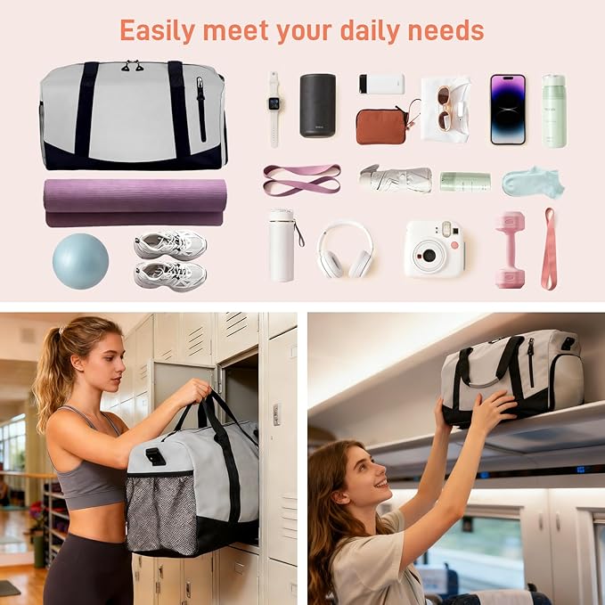Yoga Mat Bag, Gym Workout Bag with Water Bottle Pocket, Pilates Bag for Women with Wet & Dry Pocket, Yoga Bags and Carriers Fits All Your Stuff, Yoga Tote Bag for Sports Travel Office