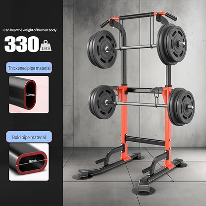 K KINGKANG Power Tower Pull Up Dip Bar For Home Gym Multi-Functional adjustable Strength Training Fitness Workout Station Chin-Ups Push-Ups Pull-Ups Dip-Ups 330LBS T055CDC