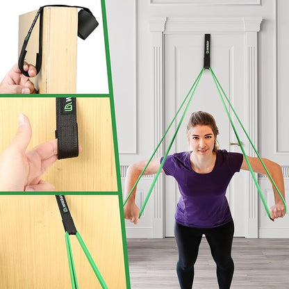 Resistance Bands, Pull Up Bands, Workout Bands for Exercise, Thick Heavy Resistance Band Set with Door Anchor, Elastic Bands for Body Stretching, Training at Home/Gym for Men & Women