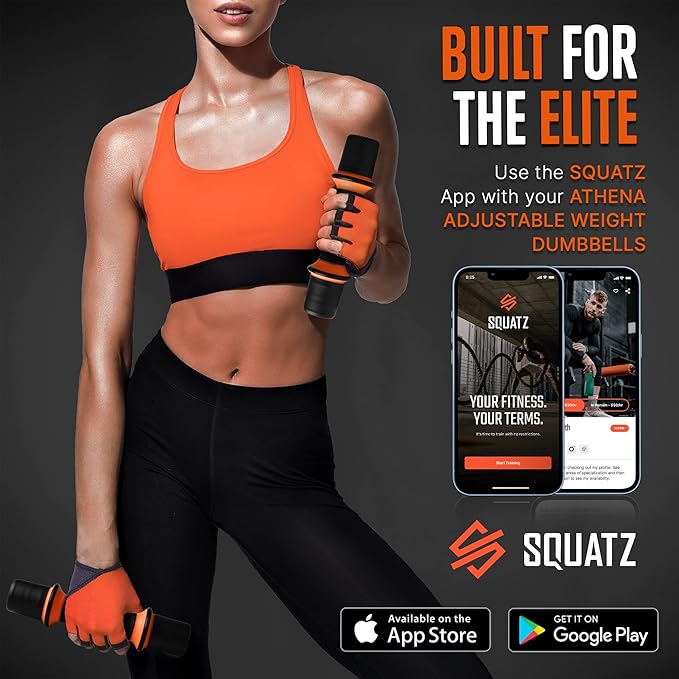 Squatz Adjustable Dumbbell Set 70-140LB Adjustable Dumbbells For Home Gym, Anti-Slip Handle With Heavy‑Duty Plates, Exercise Fitness Dumbbells For Home Gym Strength & Weight Training