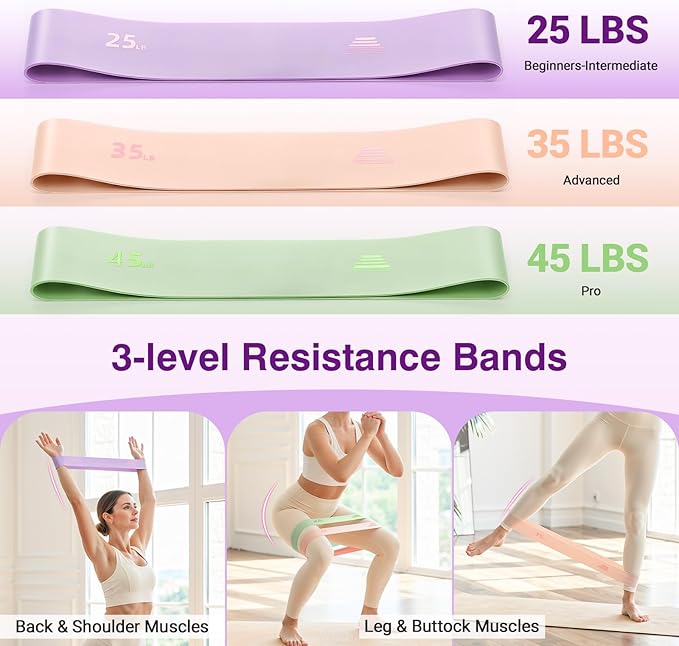 Rhino Valley Home Pilates Kit for Women, Pilates Equipment with 13'' Magic Circle, Mini Ball, 5 Resistance Bands, Bag & Guides, Beginner Home Workout Essentials Set for Full-Body Exercise