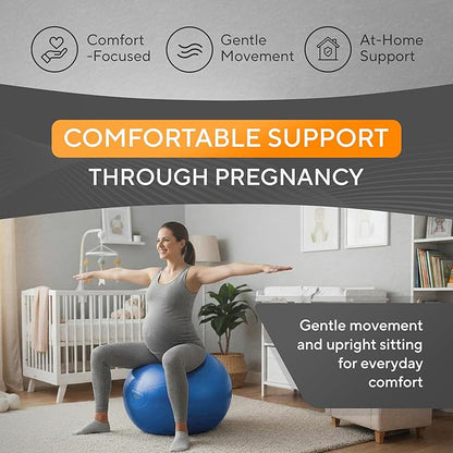 MANTRA SPORTS Exercise Ball – Yoga Ball for Pilates & Fitness - Birthing for Pregnancy, Stability, Core, Balance, Therapy for Physical Rehab, Workout for Home Gym & Office Chair, Fast Pump Included