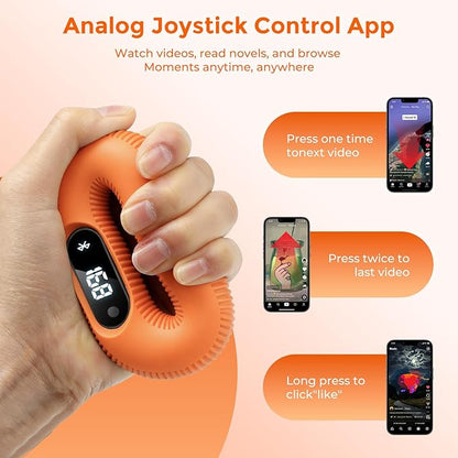 Smart Bluetooth Hand Rehab Exerciser, Silicone Grip Strength Trainer with App Tracking for Injury Recovery, Arthritis Relief, Finger Forearm Muscle Training, Finger Mobility, Carpal Tunnel & Recovery