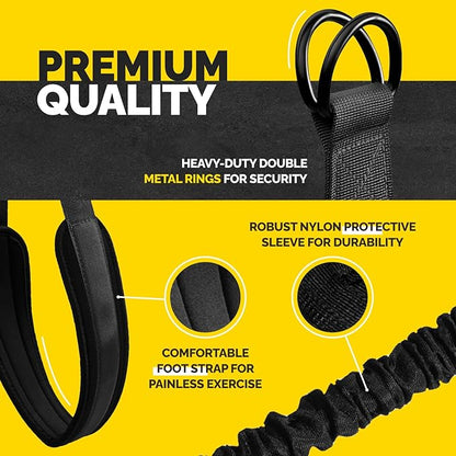 Pull Up Assistance Bands - 4 Heavy Duty Pull Up Bands with Adjustable Strap and Foot Rest - Stackable Pull Up Assist Band Set for Pull Up Bar - Resistance Bands for Pull Ups Chin Ups Strength Training