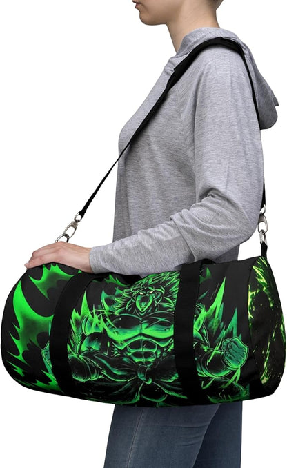 Anime Gym Bag for Women Men - Large Capacity Waterproof Workout Fitness Travel Sports Bags Fashion Street Camping Expandable Carry On Duffle Bag For Couple (Green DBZ) PTY