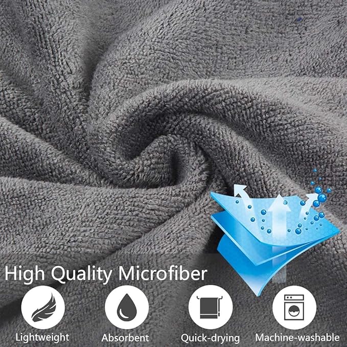 VIVOTE Microfiber Gym Towels Sports Sweat Towel Super Absorbent Ultra Soft Multi-Purpose Man Women Fitness Workout Travel Camping Hiking Yoga 16 Inch X 32 Inch