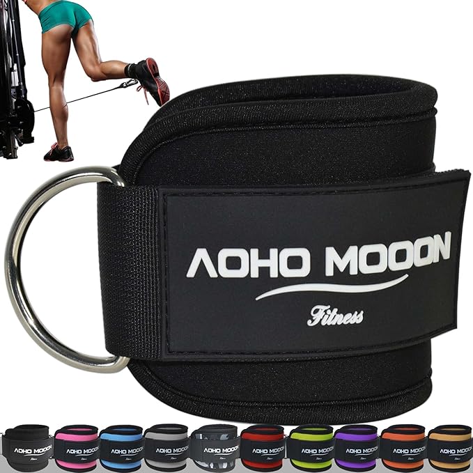 Comfortable Adjustable Ankle Straps for Cable Machines Women, Gym Workout Leg Strap, Glute Cuff, Ankle Cuffs for Glute Workouts, Foot Straps for Kickback, One Size Fit All