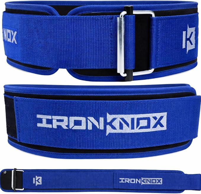 Premium Weight Lifting Belt, 4 Inch Weight Belt for Men and Women with Self Locking Metal Buckle for Maximum Support, Weightlifting Belt for Squat or Deadlift, Durable Gym Belt for Men