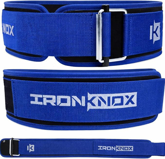 Premium Weight Lifting Belt, 4 Inch Weight Belt for Men and Women with Self Locking Metal Buckle for Maximum Support, Weightlifting Belt for Squat or Deadlift, Durable Gym Belt for Men
