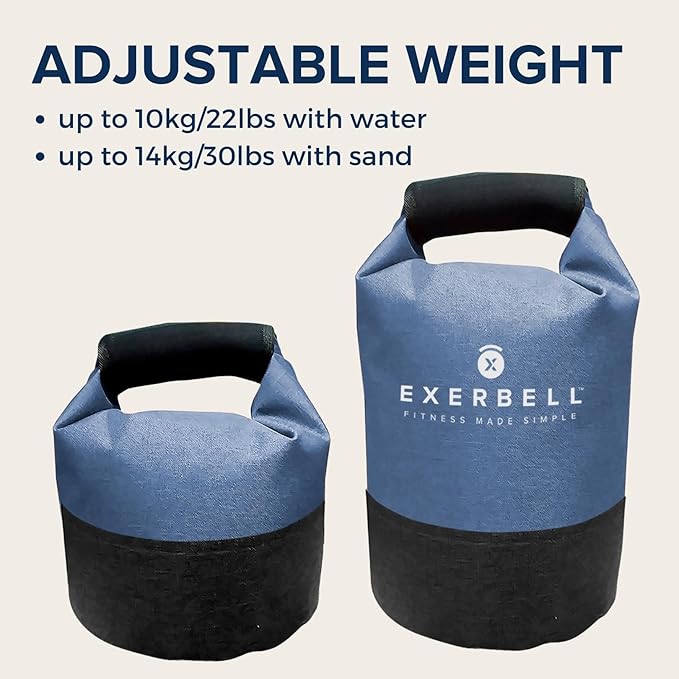 Foldable Adjustable Kettlebell 4-30lbs – Portable Water Sandbag Functional Strength Tool – Soft Floor-Friendly Mobility Gear for Home Gym Travel – Leak-Resistant Load with Internal Scale