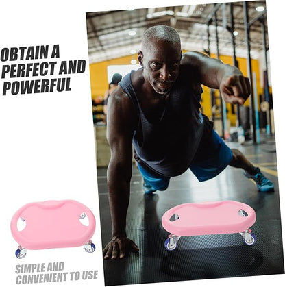 Happyyami Abdominal Sliding Disc with Roller Exercise Sliders for Home Workout Quiet Fitness Discs for Core Strength Compatible with Resistance Bands Easy to Clean and Use