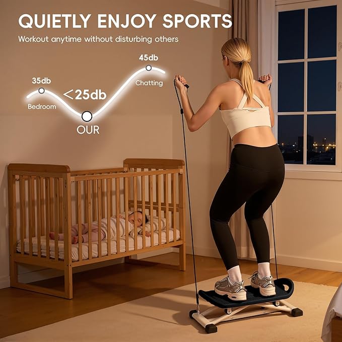 Ski Balance Trainer Machine with LCD Display, Low Impact Cardio & Core Workout Equipment for Home, Adult Balance Board for Full Body, Stability and Coordination Training