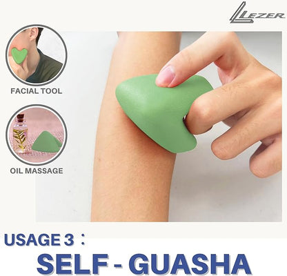 LEZER Large Trigger Massage Point, Manual Massage Ball, Hip Hook, Muscle Knot Release Tool, Deep Tissue Relief, Hip Flexor Iliacus Back Psoas Hand Foot Myofascial Physical Therapy, 3.5 inｘ3 in, Green