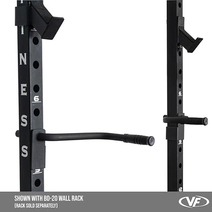 Valor Fitness Power Rack Dip Handle Attachments with Multiple Fits - Options Compatible with 2" & 2.5" Uprights and 3" Rigs with 1" Hole - Strength Training Accessory