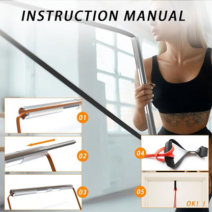 Lights Mountain Wooden Resistance Bands Handles Versatile Exercise Handles with Anti-Slip Grip Tapes for Elastic Band Workouts Home Gym Strength Training and Full-Body Workouts