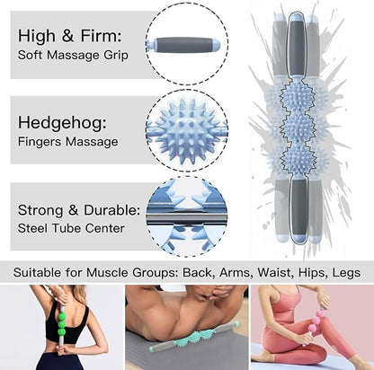 Lipo Roller Lymphatic Massager - Lipo Massager for Post-Surgery Recovery & Muscle Relief (Light Blue)