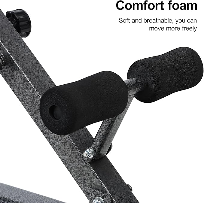 Roman Chair, Adjustable Hyperextension Bench with 3 Angles, Back Extension Machine for Abdominal and Lower Back Exercises, Foldable Sit-Up Bench, Home Gym Equipment for Men Women Black