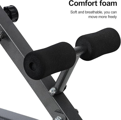 Roman Chair, Adjustable Hyperextension Bench with 3 Angles, Back Extension Machine for Abdominal and Lower Back Exercises, Foldable Sit-Up Bench, Home Gym Equipment for Men Women Black