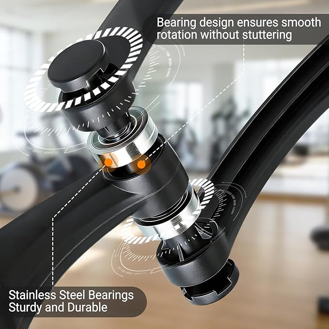 Arm Workout for Men and Women Weighted Ropeless Battle Rope for Home Gym Arm Trainer Workout Fitness Equipment 360° Hand-Crank Forearm Trainer for Full-Body HIIT, Low-Impact Aerobic Training