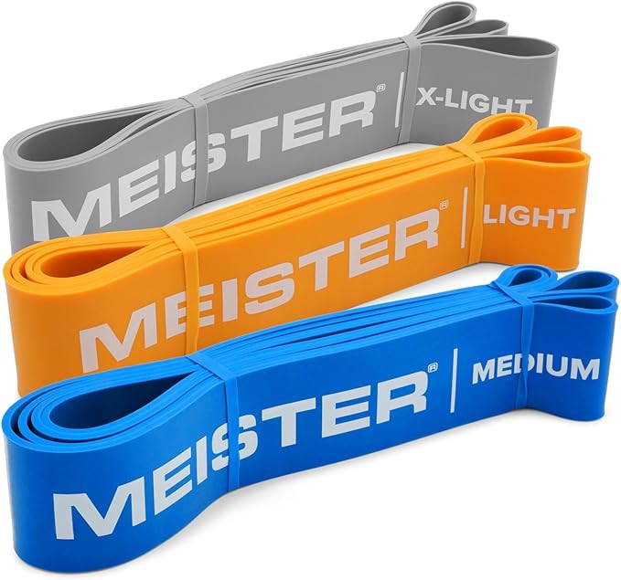 Meister X Band Comfort-Width 41" x 2" Resistance Bands - X-Wide Premium Loop Bands