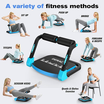 DERACY Sit Up Exercise Equipment, Adjustable Ab Machine, Multi-Functional Sit Up Machine, Ab Workout Equipment, Ab Trainer Machine for Women Men