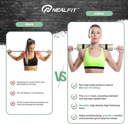 Barbell Pad Squat Pad for Squats—Squat Bar Pad—Great for Weightlifting,Lunges and Hip Thrusts—Foam Sponge Pad—Fit Standard and Olympic Bars Perfectly