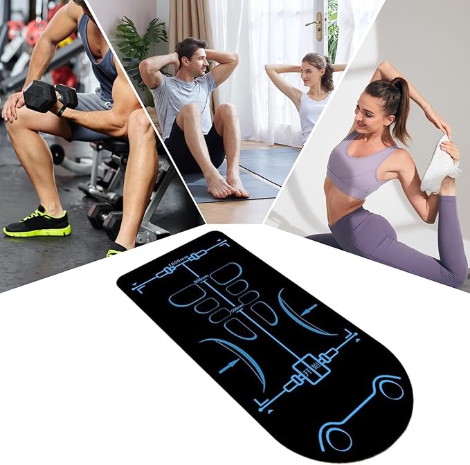 Exercise Equipment Mat - Extra Long Yoga Mat Non-Slip 5.25x2.3ft | Men And Women Exercising Mat, Sound Insulation Knee Joint Protector Pad For Ab Roller Wheel And Workout Accessories