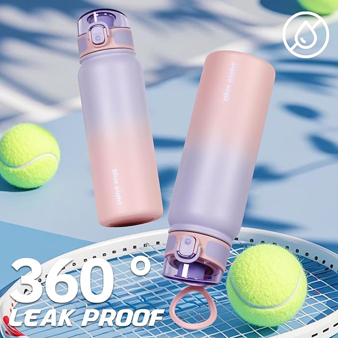 Stainless Steel Water Bottle 600ml（20oz） Insulated Water Bottle, Double Wall Stainless Steel Vacuum Bottle for Sports, Gym or Office (Purple Pink)
