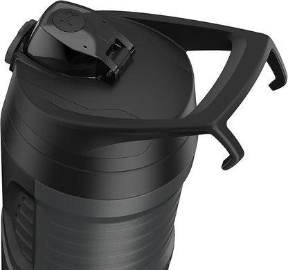 Under Armour 32 oz Insulated Water Bottles - Sports Water Jug with Fence Hook, Leak Resistant for Baseball, Football & More, 32 oz Insulated, Jet Grey/Black