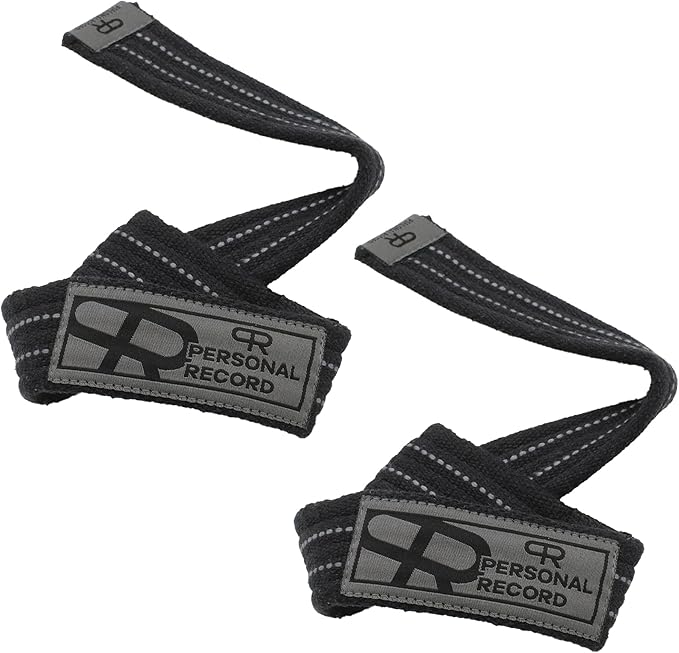 PR Lifting Straps for Weightlifting – Heavy Duty Deadlift Straps with Extra Thick Material for Grip & Wrist Support – Gym Wrist Straps for Powerlifting, Bodybuilding, Strength Training Personal Record