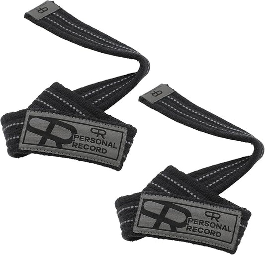 PR Lifting Straps for Weightlifting – Heavy Duty Deadlift Straps with Extra Thick Material for Grip & Wrist Support – Gym Wrist Straps for Powerlifting, Bodybuilding, Strength Training Personal Record