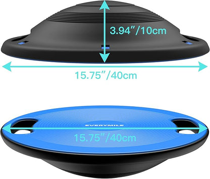 EVERYMILE Wobble Balance Board, Exercise Balance Stability Trainer Portable Balance Board with Handle for Workout Core Trainer Physical Therapy & Gym No-Skid Surface