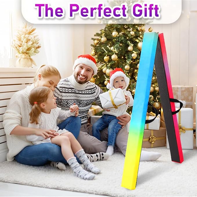 8FT Folding Balance Beam -Gymnastics Floor Beam -Gymnastics Equipment for Kids,Wood core- Anti-Slip Bottom and Carrying Bag for Home