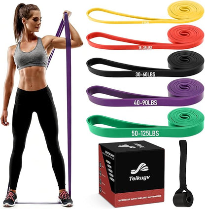 Resistance Bands for Working Out, Pull Up Assistance Bands Set, Exercise Workout Bands for Full-Body Training, Fitness, Physical Therapy, Home Gym for Women & Men