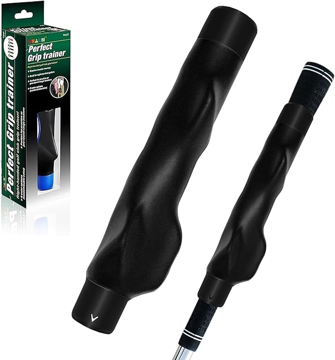 Golf Grip Trainer Right Handed Golf Club Grip Training Aid for Beginners & Pros, Grip Strength Trainer, Golf Swing Trainer Practice Grip Corrector