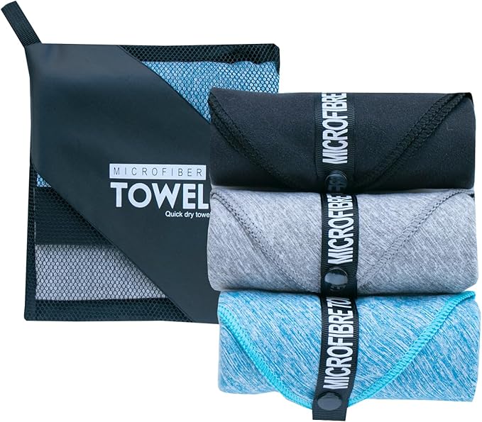 Microfiber Towels Quick Dry Gym Fast Drying Towels for Beach Camping Yoga Travel Sports Towels 3 Pack