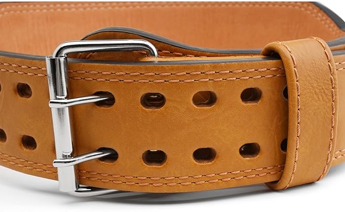 Weight Lifting Belt Gym Fitness, Padded Cowhide Leather Weightlifting Belt, Functional Powerlifting Belt Adjustable Weightlifting Belt