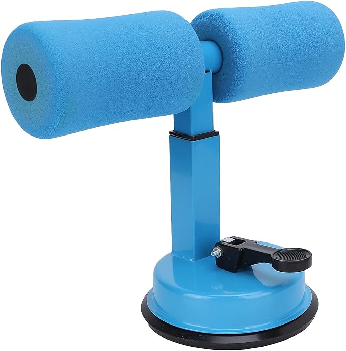 Sit-up Aid, Sit Up Bar for Floor, Portable Adjustable Sit Up Equipment with Sit-Up Foot Holder, Household Fitness, Abdominal Muscle Exercise, for Body Building(blue)