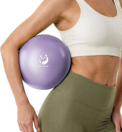 Slim Panda Pilates Ball, 9 Inch Small Exercise Ball, Anti Burst Mini Yoga Ball for Stability, Workout, Barre, Core Strength, Physical Therapy, Balance, Stretching