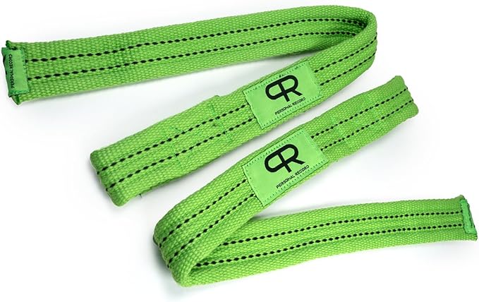 PR Lifting Straps for Weightlifting – Heavy Duty Deadlift Straps with Extra Thick Material for Grip & Wrist Support – Gym Wrist Straps for Powerlifting, Bodybuilding, Strength Training Personal Record
