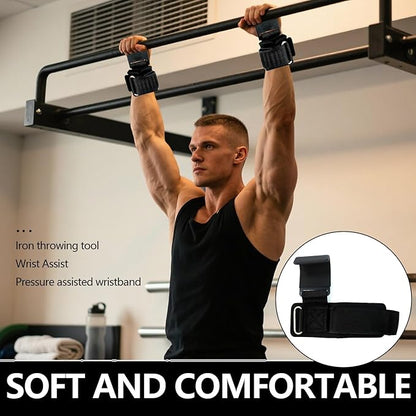 Weight Lifting Hooks Pair Wrist Supports Non-Slip for Gym Grips Pull Up Weight Lifting Grips Barbell Powerlifting Exercise Fitness 8mm Neoprene Padded