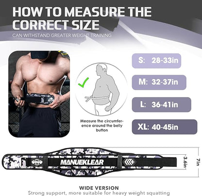 Weight Lifting Belt, Lifting Belts for Women Men,MANUEKLEAR Weightlifting Belt Quick Locking Back Support for Bodybuilding, Fitness, Powerlifting, Cross Training, Squats, Workout, Exercise