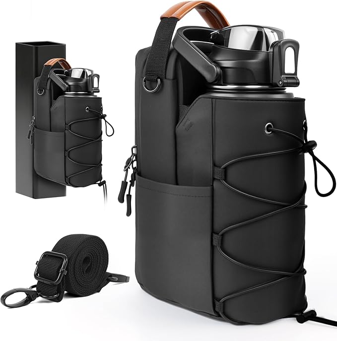 Magnetic Gym Bag for Men and Women with 64OZ Water Bottle Holder & 4 Powerful Magnets, Small Crossbody Duffel Pouch for Sports Work Travel Fitness Gym Bags
