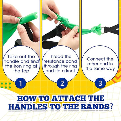 2 Pcs Resistance Band with Handles Chair Exercise Equipment for Seniors Physical Therapy Band Gifts for Elderly Women Rehab, Physical, Grandma, Grandpa