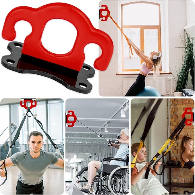 3 PCS Resistance Bands - Workout Wall Mount & Door Anchors for Hanging Straps, Home Gym & Physical Therapy