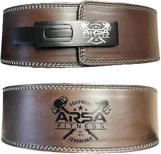 Arsa Fitness Weightlifting Adjustable Lever Belt for Men & Women Color-Changing Real Cow Hide Leather for Powerlifting Back Support Workout Deadlifts Squats 13MM Thickness 4" Width - CHAMELEON